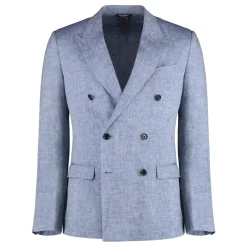 Dolce & Gabbana Double-breasted linnen jas-Heren Jassen
