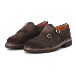 Santoni Double-Buckle Brogue-Heren Instappers & Slip Ons|Nette Schoenen