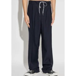 Maison Margiela Drawstring wollen broek-Heren Broeken