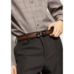 Ferragamo Dubbele Verstelbare Riem-Heren Riemen