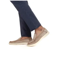 Santoni Duifgrijs Suède Mocassin Schoenen-Heren Instappers & Slip Ons