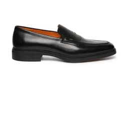 Santoni Easy leren loafers-Heren Instappers & Slip Ons