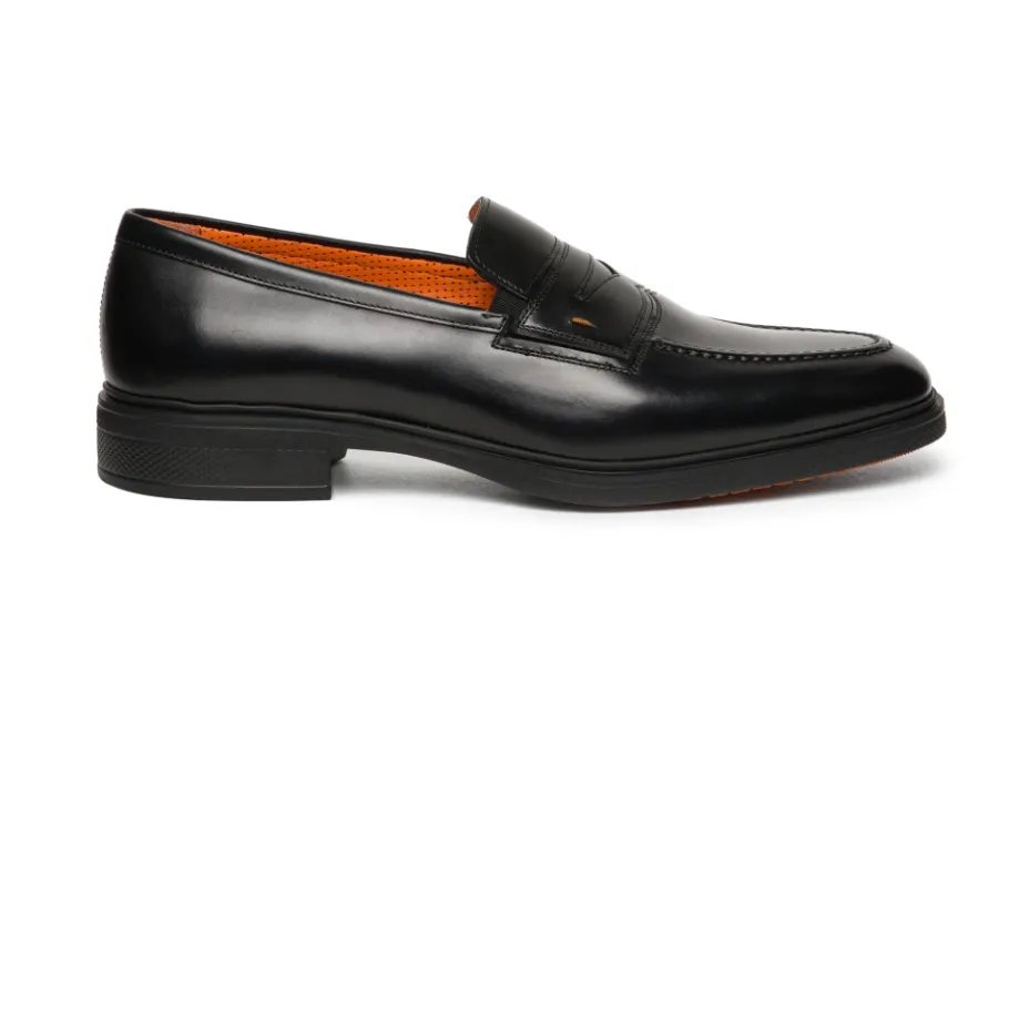 Santoni Easy leren loafers-Heren Instappers & Slip Ons
