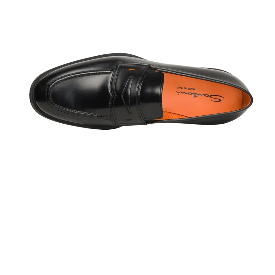 Santoni Easy leren loafers-Heren Instappers & Slip Ons