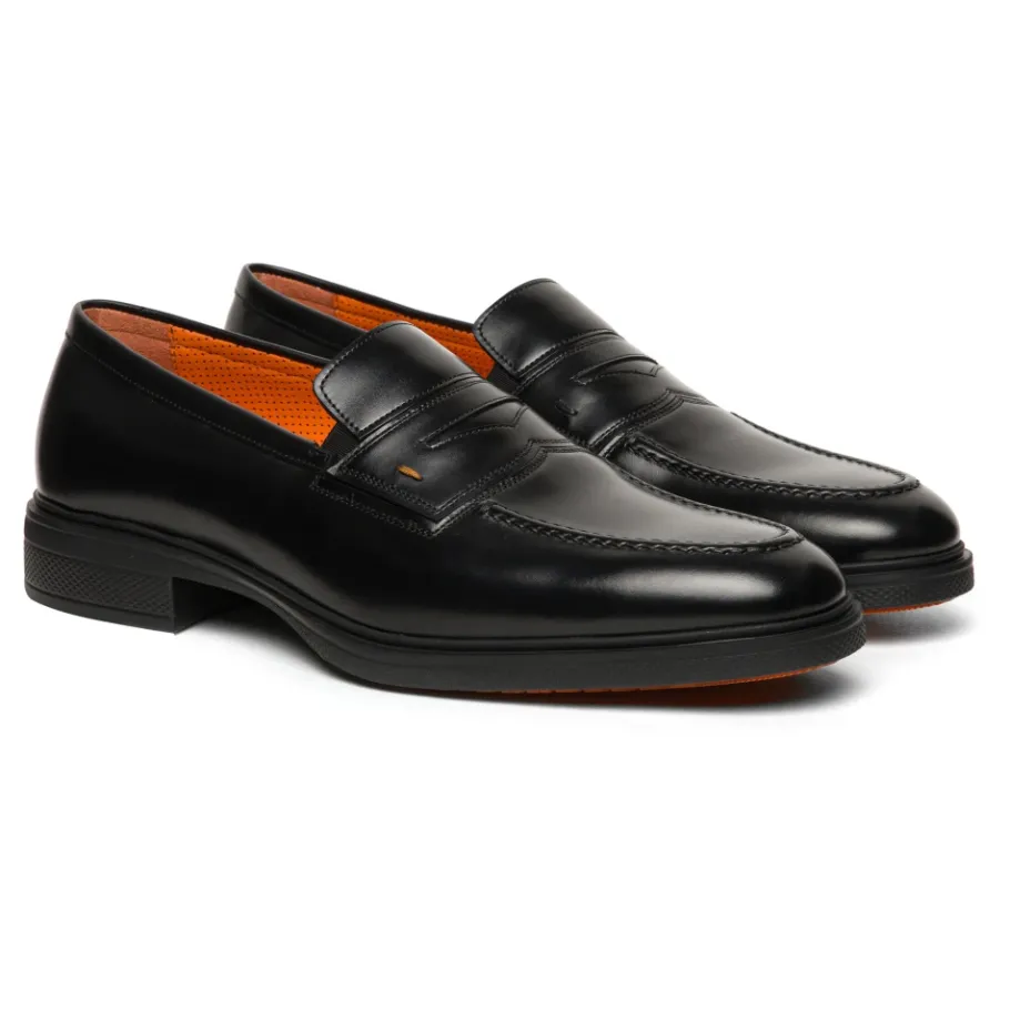 Santoni Easy leren loafers-Heren Instappers & Slip Ons