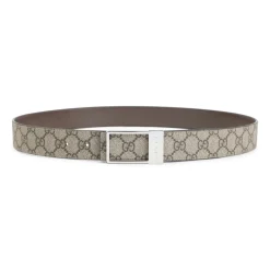 Gucci Ebony Brown Riem-Heren Riemen