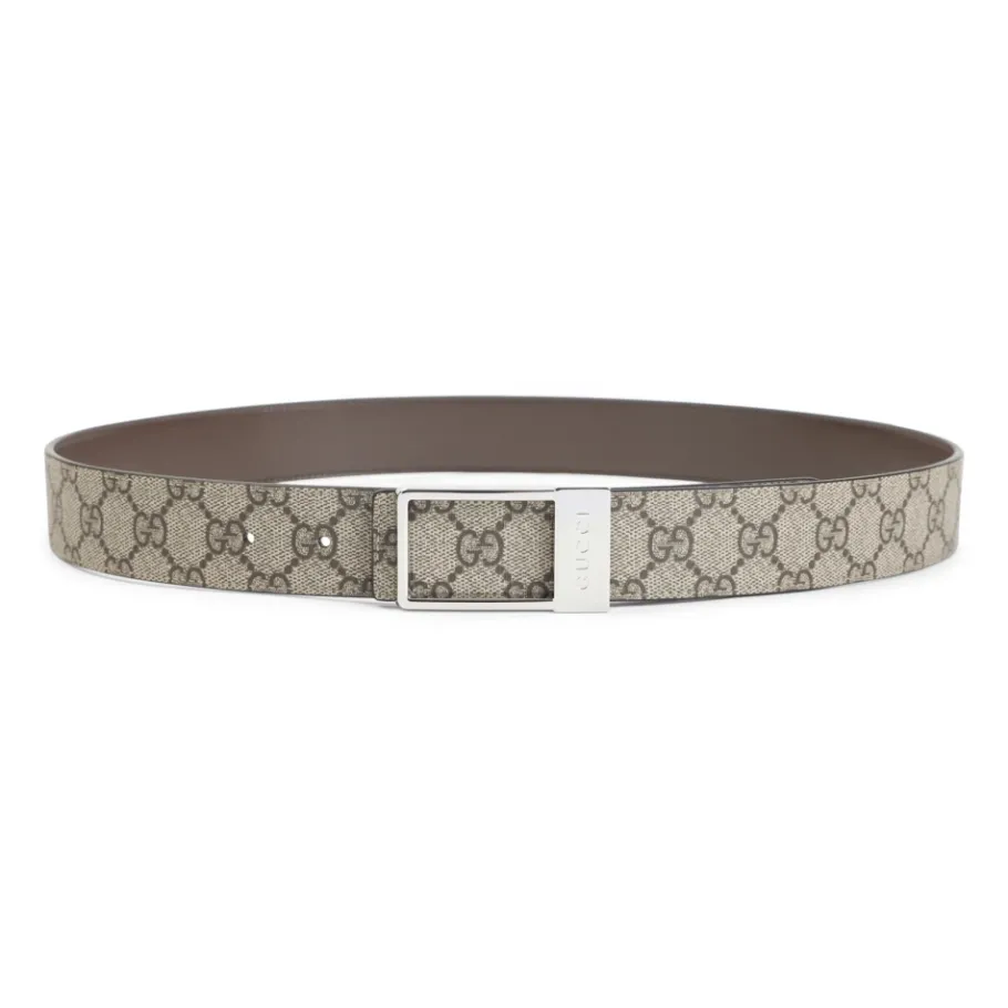 Gucci Ebony Brown Riem-Heren Riemen