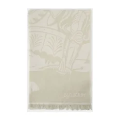 Burberry EKD Motif Sjaal met Rafels-Heren Sjaals