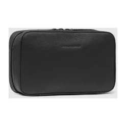 Piquadro Electronic cord pouch in leather with mouse pocket-Heren Tassen