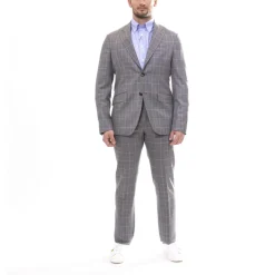 Etro Elegant Rome Dress in Grey-Heren Kostuums