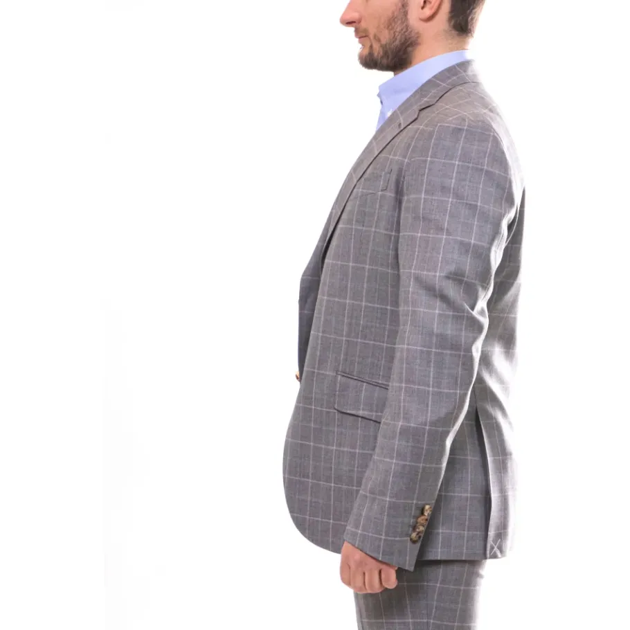 Etro Elegant Rome Dress in Grey-Heren Kostuums