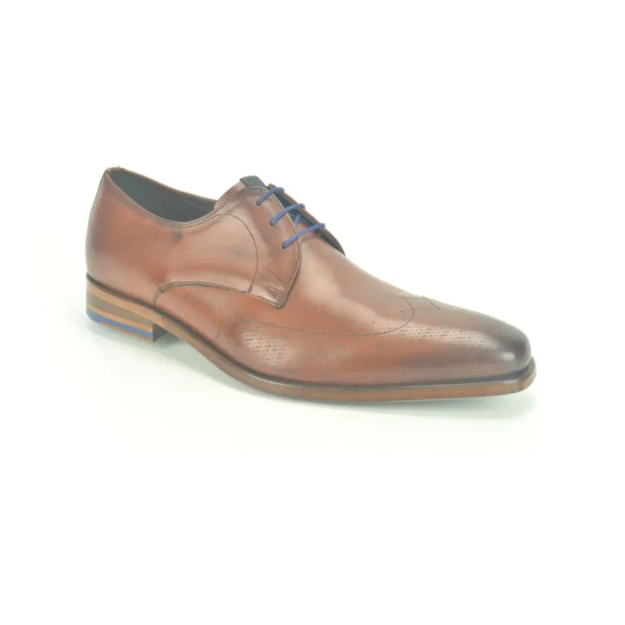 Floris van Bommel Elegante Geklede Schoenen in Cognac-Heren Nette Schoenen
