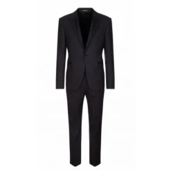 Emporio Armani Elegante smoking met ronde satijnen revers-Heren Kostuums