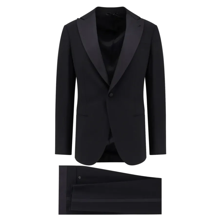 Giorgio Armani Enkelrijig Getailleerd Pak-Heren Kostuums