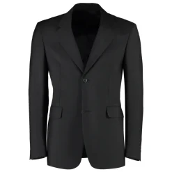 Prada Enkelrijige blazer van mohair en wol-Heren Jassen