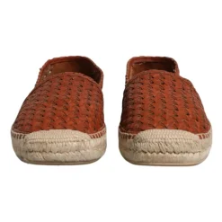 Dolce & Gabbana Espadrilles van Geweven Leer met Logodetails-Heren Espadrilles