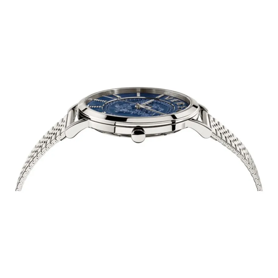 Versace Essential Blauw Roestvrij Stalen Horloge-Heren Horloges