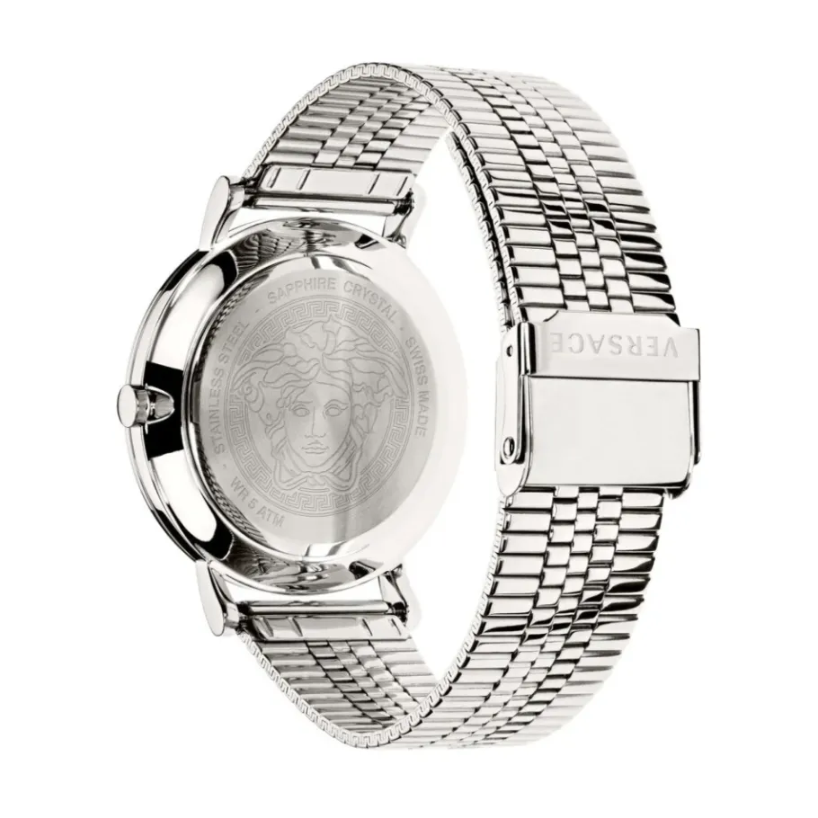 Versace Essential Blauw Roestvrij Stalen Horloge-Heren Horloges