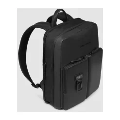Piquadro Expandable, slim laptop and iPad® backpack withRFID and shock-absorbing protection-Heren Rugzakken