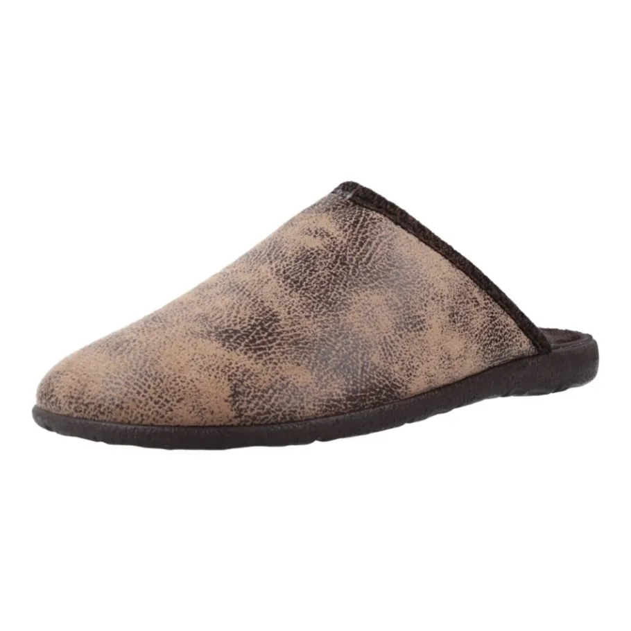 Victoria Faux Leather Comfort Slippers-Heren Pantoffels