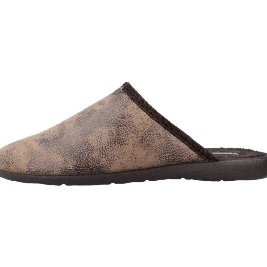 Victoria Faux Leather Comfort Slippers-Heren Pantoffels