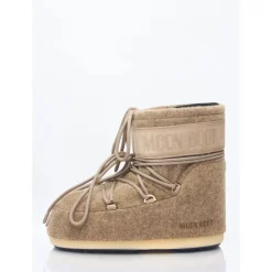 Moon Boot Felt Low Boots met Logo Paneel-Heren Snowboots