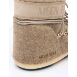 Moon Boot Felt Low Boots met Logo Paneel-Heren Snowboots