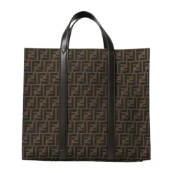 Fendi FF Logo Tote Bag-Heren Tassen