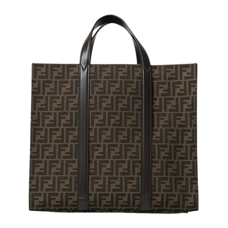 Fendi FF Logo Tote Bag-Heren Tassen