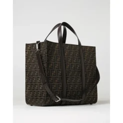 Fendi FF Logo Tote Bag-Heren Tassen