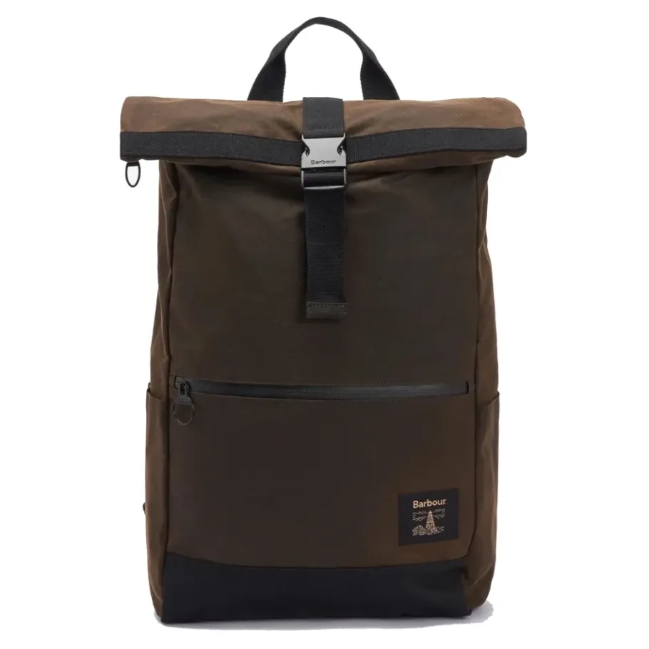 Barbour Field Roll Top Gewaxte Rugzak-Heren Rugzakken