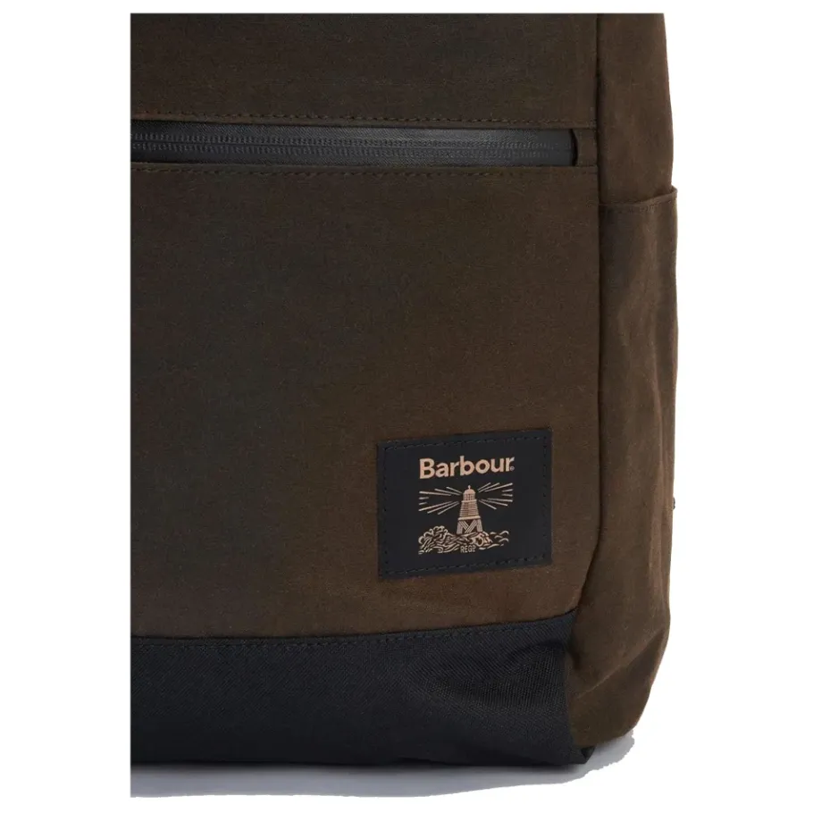 Barbour Field Roll Top Gewaxte Rugzak-Heren Rugzakken