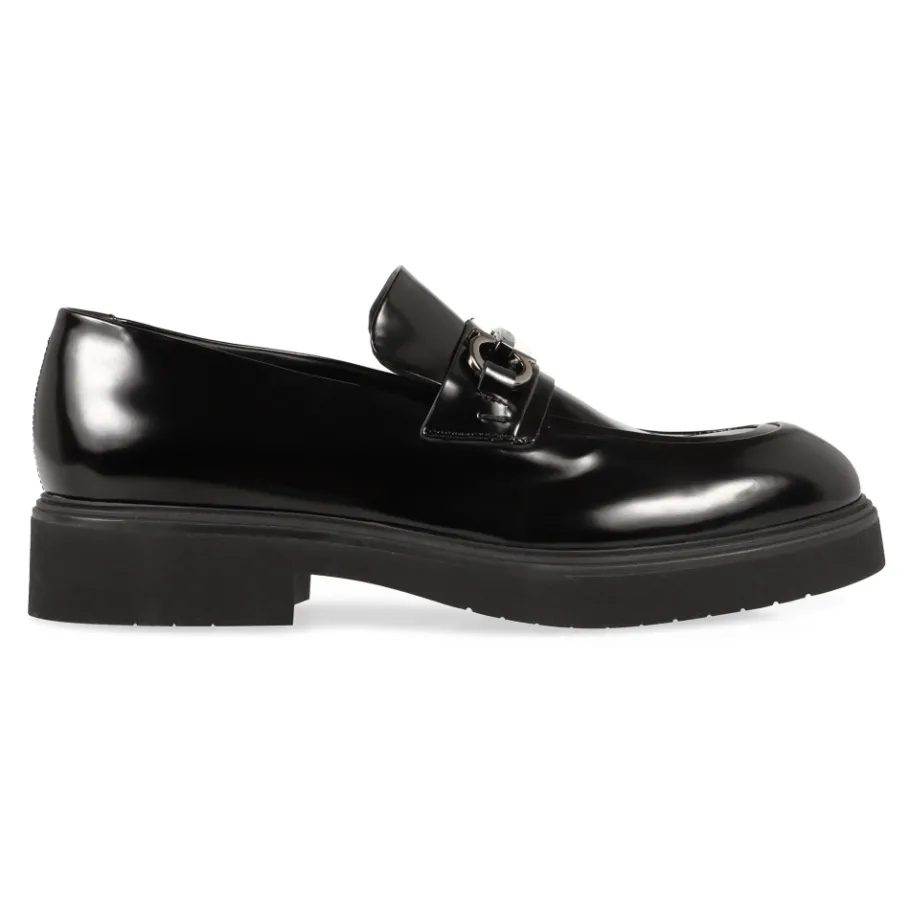 Ferragamo Fiorello Leren Loafers-Heren Instappers & Slip Ons