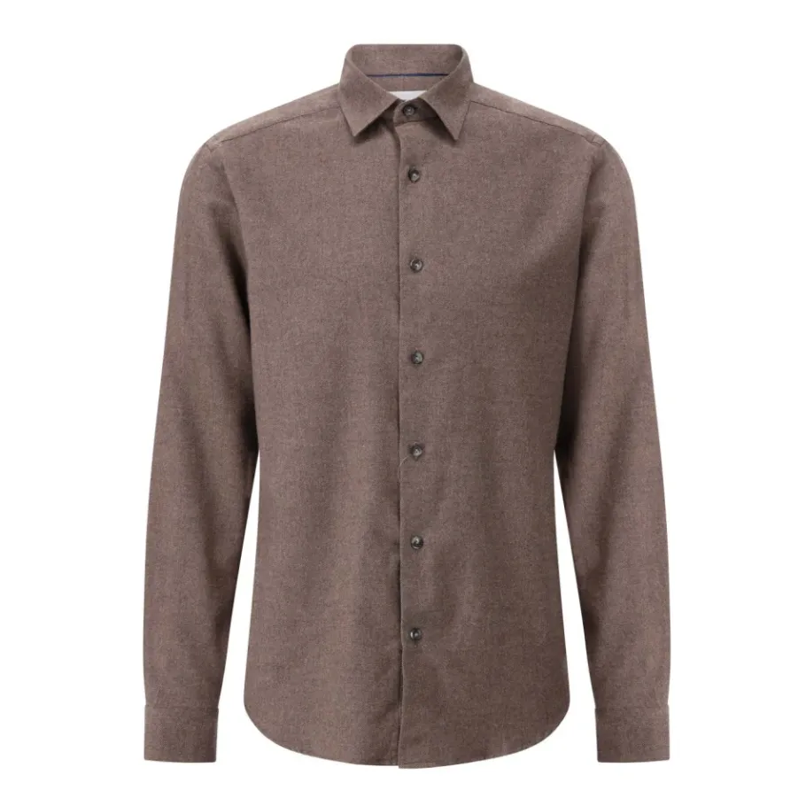 Eton Flanellen overhemd-Heren Overhemden