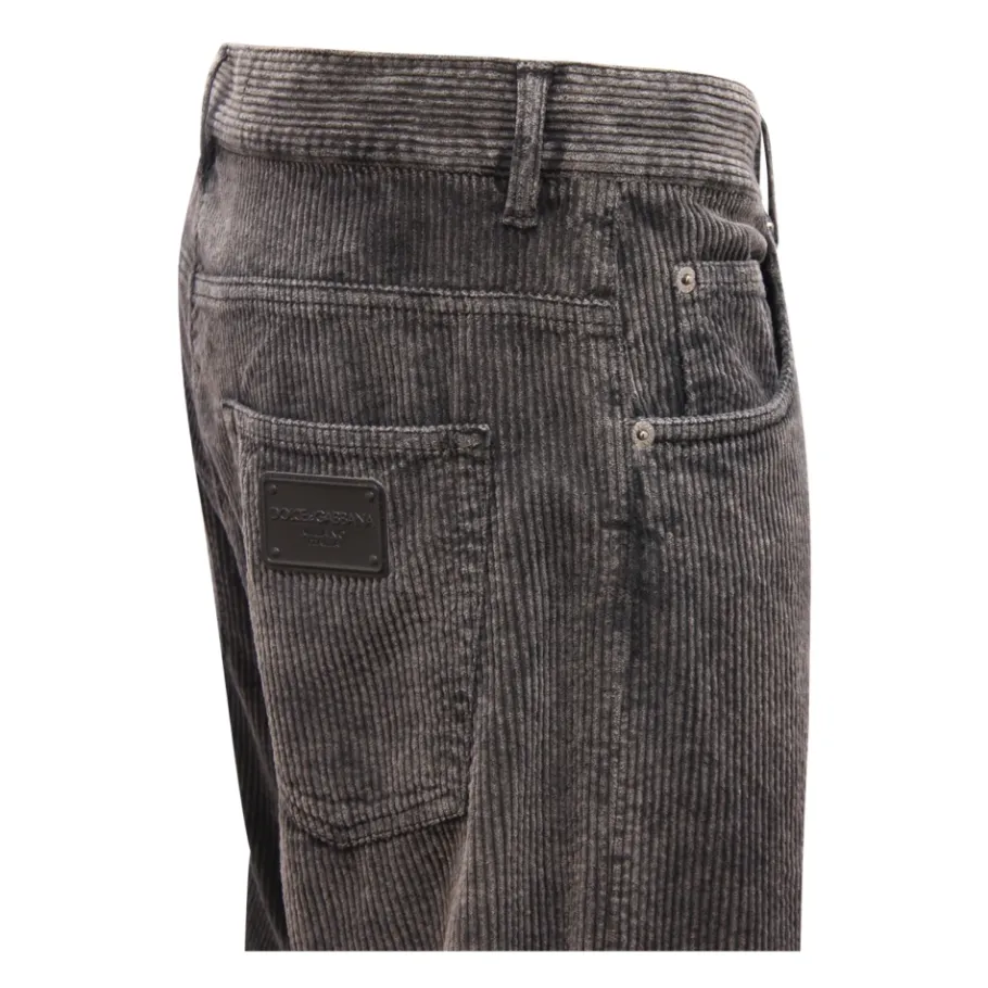 Dolce & Gabbana Fluwelen Broek 5 Zak Stijl-Heren Broeken