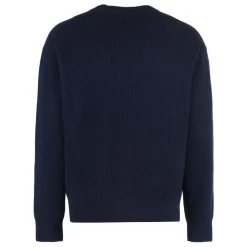 Maison Kitsuné Fox Front Patch Crew-neck Sweater-Heren Truien & Vesten