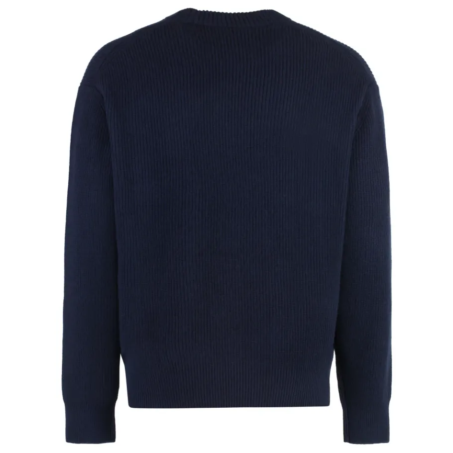 Maison Kitsuné Fox Front Patch Crew-neck Sweater-Heren Truien & Vesten