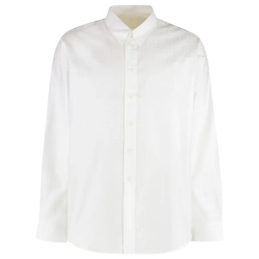 Givenchy 4G Geborduurd Katoenen Shirt-Heren Overhemden