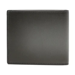 Santoni G70 Grijze Leren Portemonnee-Heren Portefeuilles