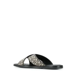 Ferragamo Gancini Printed Pool Slides-Heren Slippers