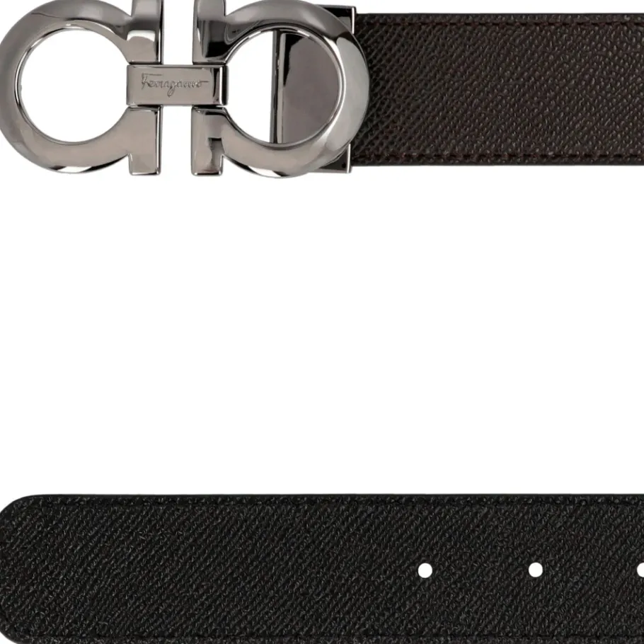Ferragamo Gancini Reversible Leren Riem-Heren Riemen