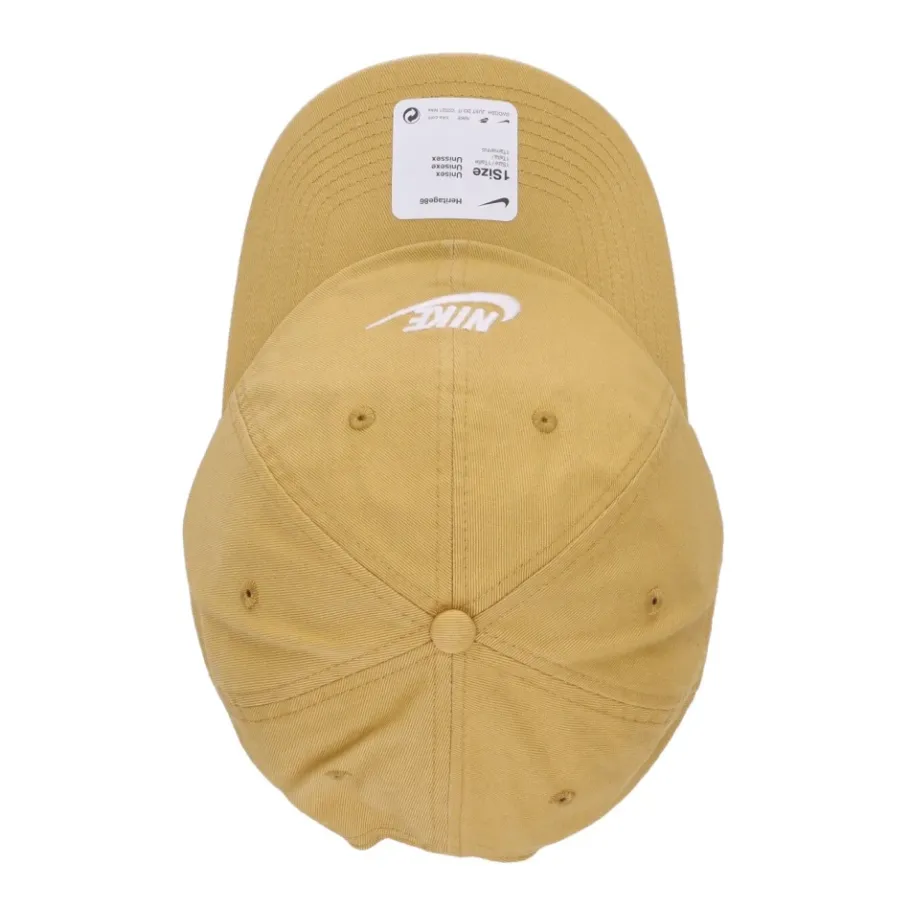 Nike Gebogen klep pet Gewassen Tarwe Goud-Heren Petten