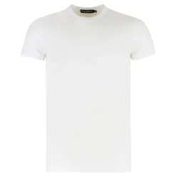 Dolce & Gabbana Geborduurd Logo Katoenen T-shirt met Ronde Hals-Heren Shirts