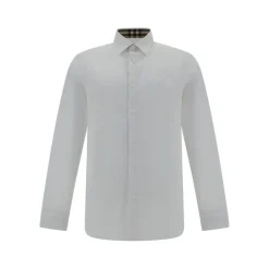 Burberry Geborduurd Logo Slim Fit Casual Overhemd-Heren Overhemden