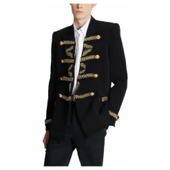 Balmain Geborduurde crêpe jas-Heren Kostuums
