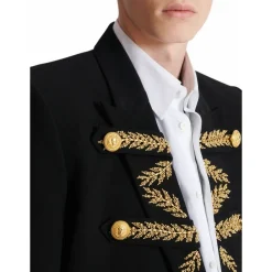 Balmain Geborduurde crêpe jas-Heren Kostuums