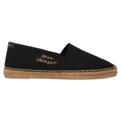 Saint Laurent Geborduurde espadrilles van canvas-Heren Espadrilles|Instappers & Slip Ons
