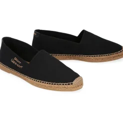 Saint Laurent Geborduurde espadrilles van canvas-Heren Espadrilles|Instappers & Slip Ons