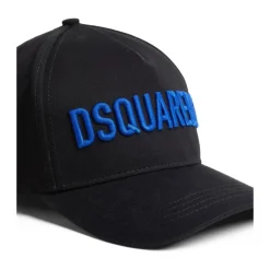Dsquared2 Geborduurde Logo Katoenen Petten met Gesp-Heren Petten