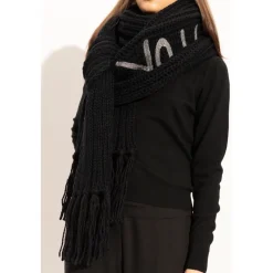 Y-3 Geborduurde Oversized Grof Gebreide Sjaal-Heren Sjaals